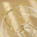 Jewelry wholesale Princess on the run ribbon bow choker necklace clavicle necklace stainless steel long bow tassel earrings