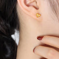 Jewelry wholesale Elegant Zircon Heart Studs Earrings Bracelets Necklaces Jewelry Set