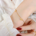 Jewelry wholesale Elegant Zircon Heart Studs Earrings Bracelets Necklaces Jewelry Set
