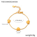 Jewelry wholesale High Quality Stainless Steel Hearts Necklace Bracelets Jewelry Set