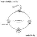 Jewelry wholesale High Quality Stainless Steel Hearts Necklace Bracelets Jewelry Set