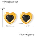 Jewelry wholesale Hot Selling Black Heart Pendant Necklace Studs Earrings Jewelry Set