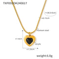 Jewelry wholesale Hot Selling Black Heart Pendant Necklace Studs Earrings Jewelry Set