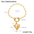 Jewelry wholesale Fashion Pearls Heart Studs Earrings Bracelet Necklace Ring Jewelry Set