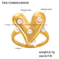 Jewelry wholesale Fashion Pearls Heart Studs Earrings Bracelet Necklace Ring Jewelry Set