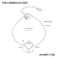 Jewelry wholesale Dainty Wholesale Zircon Heart Pendant Necklace Bracelet Jewelry Set