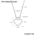 Jewelry wholesale Dainty Wholesale Zircon Heart Pendant Necklace Bracelet Jewelry Set