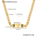 Jewelry wholesale Luxury Hollow Geometric Zircon Heart Moon Star Lighting Jewelry Set