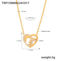 Jewelry wholesale Trendy Hollow Out Heart Sun&Moon Pendant Necklace Bracelet Jewelry Set