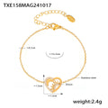 Jewelry wholesale Trendy Hollow Out Heart Sun&Moon Pendant Necklace Bracelet Jewelry Set