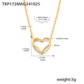 Jewelry wholesale Elegant Zircon Irregular Heart Pendant Necklaces Bracelets Jewelry Set