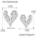 Jewelry wholesale New Irregular Karst Heart Pendant Necklace Studs Earrings Jewelry Set