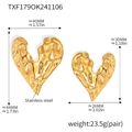 Jewelry wholesale New Irregular Karst Heart Pendant Necklace Studs Earrings Jewelry Set