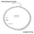 Jewelry wholesale Luxury High Quality Zircon Heart Link Bracelet Necklace Jewelry Set