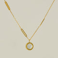 Jewelry wholesale Stainless Steel 18k Asymmetrical Monogram Necklace