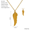 Jewelry wholesale Stainless Steel Angel Wing Pendant Necklace