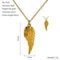 Jewelry wholesale Stainless Steel Angel Wing Pendant Necklace