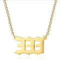 Jewelry wholesale Lucky 111-999 Number Pendant Stainless Steel Necklace