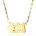 Jewelry wholesale Lucky 111-999 Number Pendant Stainless Steel Necklace