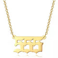 Jewelry wholesale Lucky 111-999 Number Pendant Stainless Steel Necklace