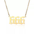 Jewelry wholesale Lucky 111-999 Number Pendant Stainless Steel Necklace