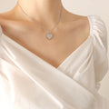 Jewelry wholesale Dainty Engrave "Love Me More" Letter Heart Pendant Necklace