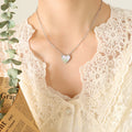 Jewelry wholesale Dainty Stainless Steel Shell Heart Pendant Link Chain Women Necklaces