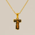Jewelry wholesale 18k Gold Monogrammed Textured Pendant Necklace