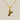 Jewelry wholesale 18k Gold Monogrammed Textured Pendant Necklace
