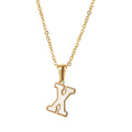 Jewelry wholesale 18K Gold Shell Stainless Steel 26 Capital Letter Pendant Necklace