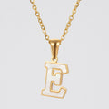 Jewelry wholesale 18K Gold Shell Stainless Steel 26 Capital Letter Pendant Necklace