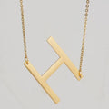 Jewelry wholesale 18K Gold Stainless Steel 26 Alphabet Pendant Necklace