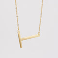 Jewelry wholesale 18K Gold Stainless Steel 26 Alphabet Pendant Necklace