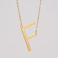 Jewelry wholesale 18K Gold Stainless Steel 26 Alphabet Pendant Necklace