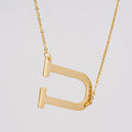 Jewelry wholesale 18K Gold Stainless Steel 26 Alphabet Pendant Necklace