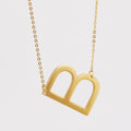 Jewelry wholesale 18K Gold Stainless Steel 26 Alphabet Pendant Necklace