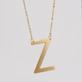 Jewelry wholesale 18K Gold Stainless Steel 26 Alphabet Pendant Necklace