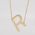 Jewelry wholesale 18K Gold Stainless Steel 26 Alphabet Pendant Necklace
