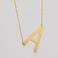 Jewelry wholesale 18K Gold Stainless Steel 26 Alphabet Pendant Necklace