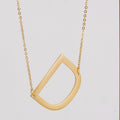 Jewelry wholesale 18K Gold Stainless Steel 26 Alphabet Pendant Necklace