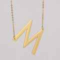 Jewelry wholesale 18K Gold Stainless Steel 26 Alphabet Pendant Necklace