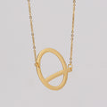 Jewelry wholesale 18K Gold Stainless Steel 26 Alphabet Pendant Necklace