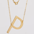 Jewelry wholesale 18K Gold Stainless Steel 26 Alphabet Pendant Necklace