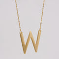 Jewelry wholesale 18K Gold Stainless Steel 26 Alphabet Pendant Necklace
