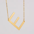 Jewelry wholesale 18K Gold Stainless Steel 26 Alphabet Pendant Necklace