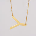 Jewelry wholesale 18K Gold Stainless Steel 26 Alphabet Pendant Necklace