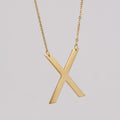 Jewelry wholesale 18K Gold Stainless Steel 26 Alphabet Pendant Necklace