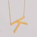 Jewelry wholesale 18K Gold Stainless Steel 26 Alphabet Pendant Necklace