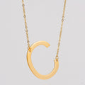 Jewelry wholesale 18K Gold Stainless Steel 26 Alphabet Pendant Necklace