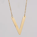 Jewelry wholesale 18K Gold Stainless Steel 26 Alphabet Pendant Necklace